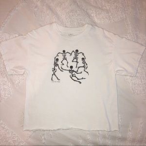 Brandy Melville Skeleton Crop Top